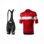2021 Abbigliamento Ciclismo Castelli Rosso Manica Corta e Salopette (5)